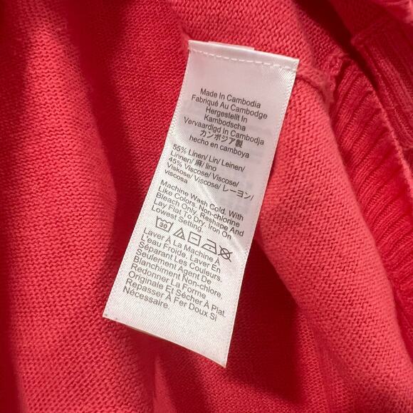 J Crew Women's Pink Crewneck Linen Sweater Size Small - Picture 5 of 8